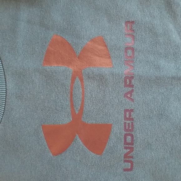 UNDER ARMOUR Blue Teal Crewneck AllSeason Gear Sweatshirt Kangaroo Pocket SM=4-6 - Picture 3 of 11